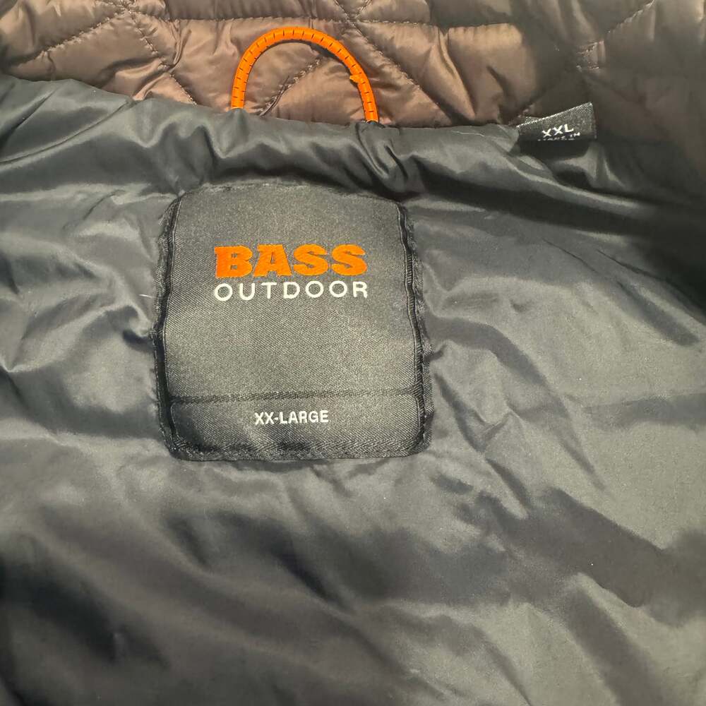 Bass Outdoor Men's Quilted Mixed Media Puffer Vest Brown Size XXL